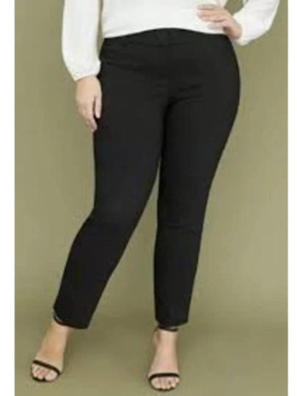 Lane Bryant The Allie Tapered Leg Black Pants 20S